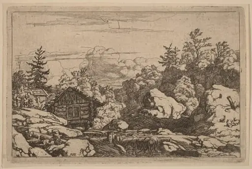 Cottages at the Bank, by Allart van Everdingen