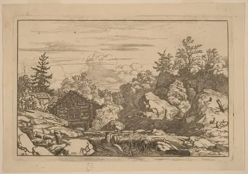 Cottages at the Bank, by Allart van Everdingen
