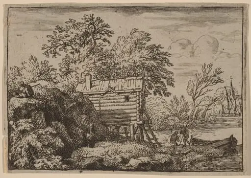 Fisherman's Hut, by Allart van Everdingen