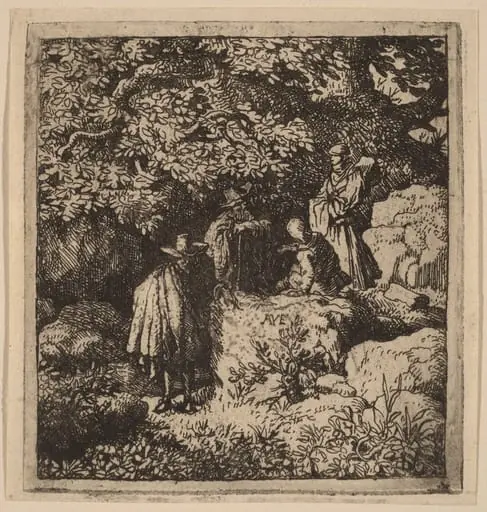 Four Figures under a Tree, by Allart van Everdingen