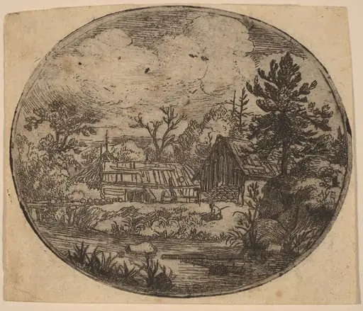 Hamlet at the Bank of a River, by Allart van Everdingen