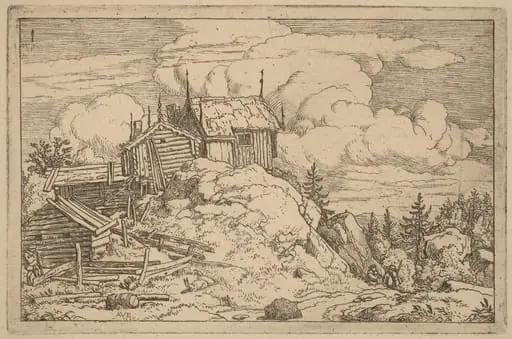 Hamlet on a Hill, by Allart van Everdingen
