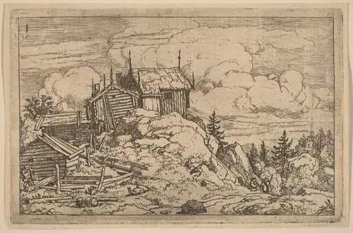 Hamlet on a Hill, by Allart van Everdingen