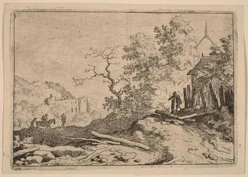 Hut with the Remains of a Hedge, by Allart van Everdingen