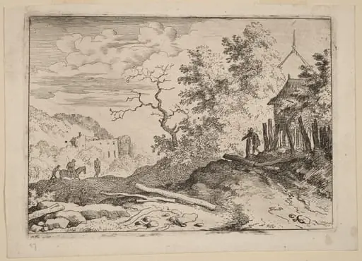 Hut with the Remains of a Hedge, by Allart van Everdingen
