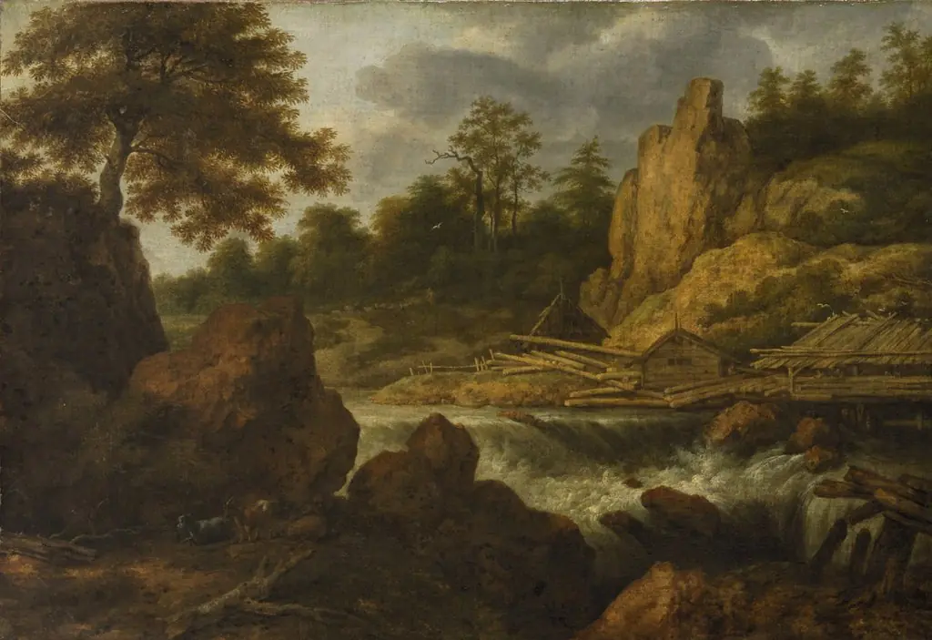 Landschaft mit Sägemühle, by Allart van Everdingen