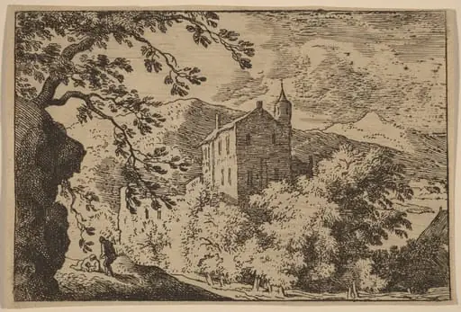 Large House with a Turret, by Allart van Everdingen