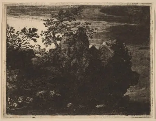 Large Rock at the River, by Allart van Everdingen
