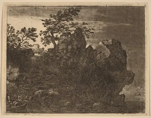 Large Rock at the River, by Allart van Everdingen