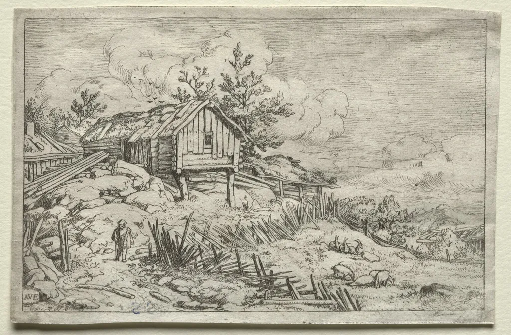 Man in Gateway of Deserted House, by Allart van Everdingen, 1656