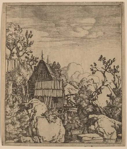 Man on a Small Wooden Bridge, by Allart van Everdingen