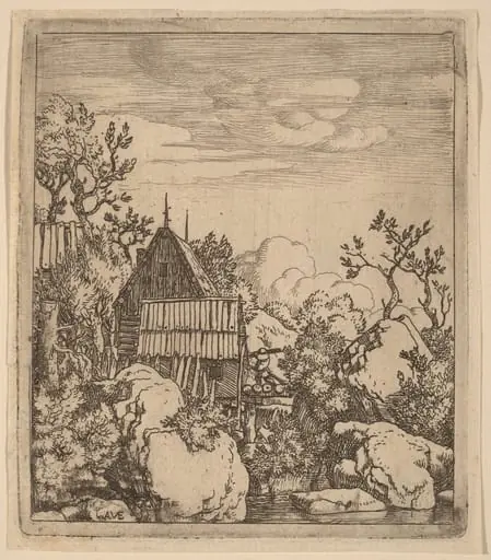 Man on a Small Wooden Bridge, by Allart van Everdingen