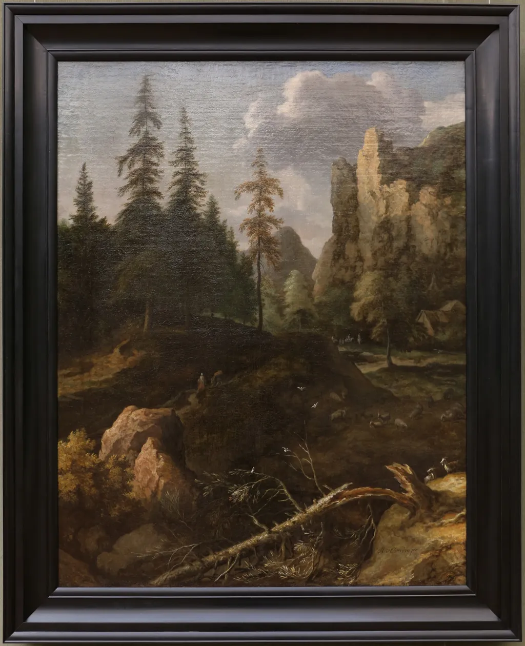 Norwegian Mountain Landscape, by Allart van Everdingen, paint, 1667