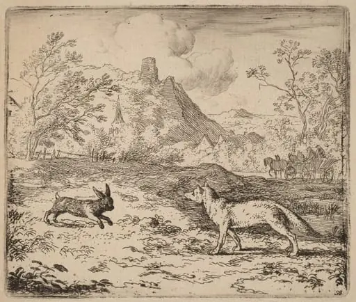 Reynard and the Rabbit, by Allart van Everdingen
