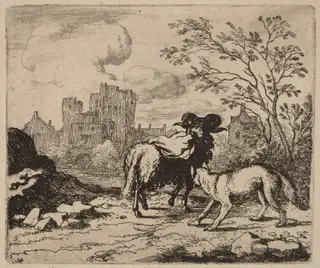 Reynard Asks the Ram to Deliver a Document, by Allart van Everdingen, 1650