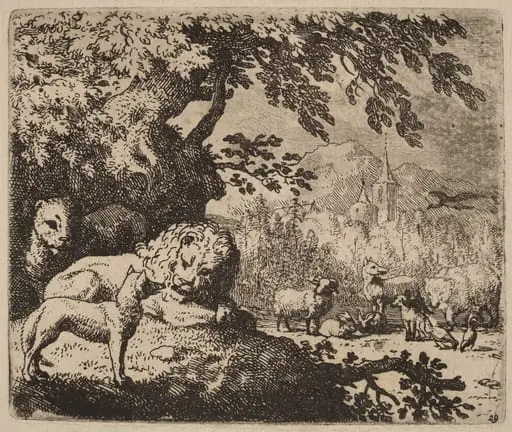 Reynard in Council with the Lion and Lioness, by Allart van Everdingen