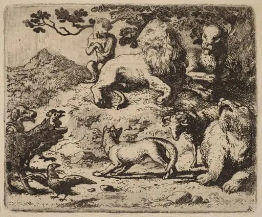 Reynard's Enemies are Dismayed, by Allart van Everdingen