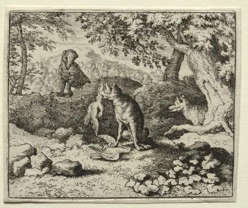 Reynard the Fox:  Badger Comes to Warn Reynard, by Allart van Everdingen