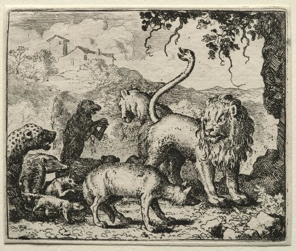 Reynard the Fox: First Complaint of the Wolf, by Allart van Everdingen, 1662