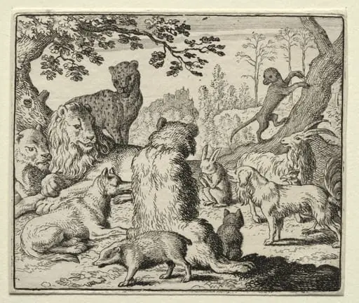 Reynard the Fox:  Lion Orders Search for Reynard, by Allart van Everdingen