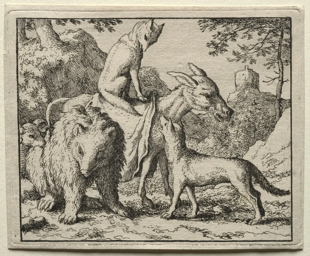 Reynard the Fox: Reynard and his Companions, by Allart van Everdingen, 1662