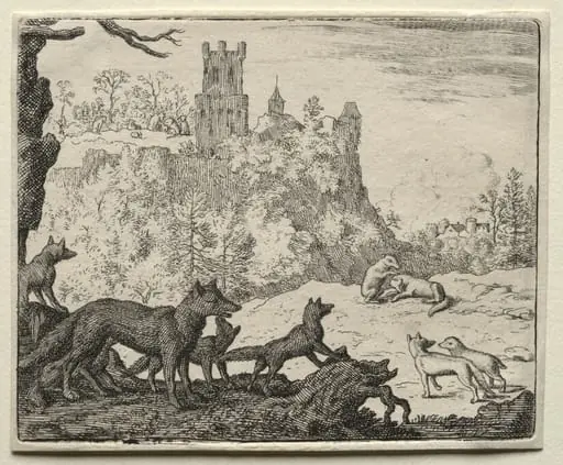 Reynard the Fox:  Reynard and the Badger Depart for Court, by Allart van Everdingen