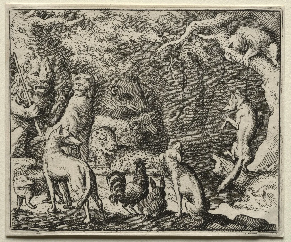 Reynard the Fox: Reynard Asks Permission to Confess, by Allart van Everdingen, 1662