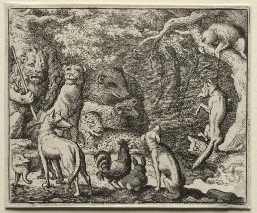 Reynard the Fox: Reynard Asks Permission to Confess, by Allart van Everdingen