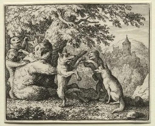 Reynard the Fox: Reynard Equipped for his Pilgrimage, by Allart van Everdingen