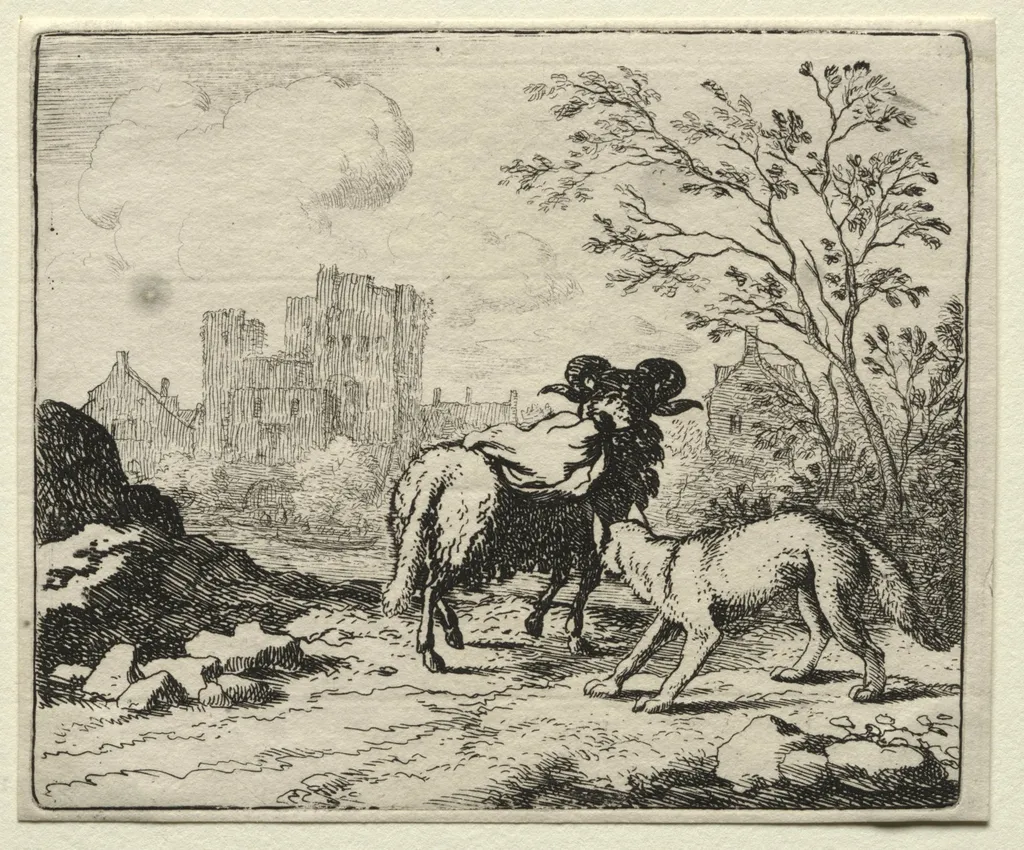 Reynard the Fox: Reynard Sends a Packet to the Lion, by Allart van Everdingen, 1662
