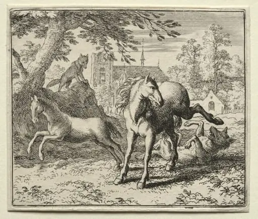 Reynard the Fox:  Reynard Tricks the Wolf, by Allart van Everdingen