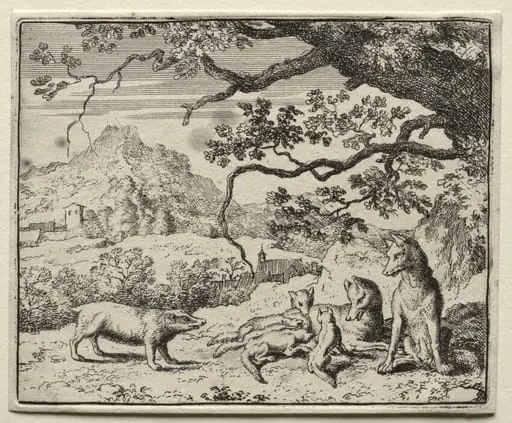 Reynard the Fox: The Badger Calls Reynard to Court, by Allart van Everdingen