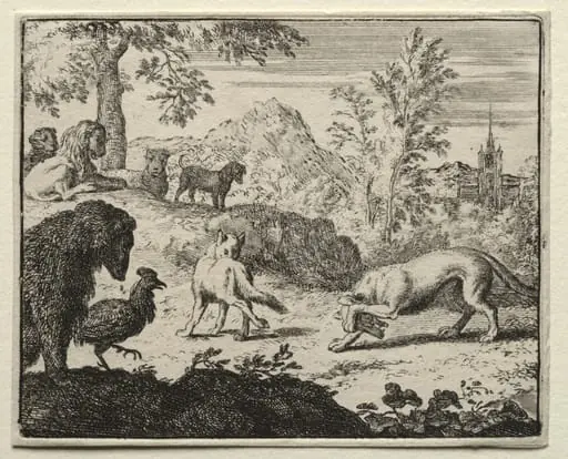 Reynard the Fox: The Combat Between Reynard and the Wolf, by Allart van Everdingen