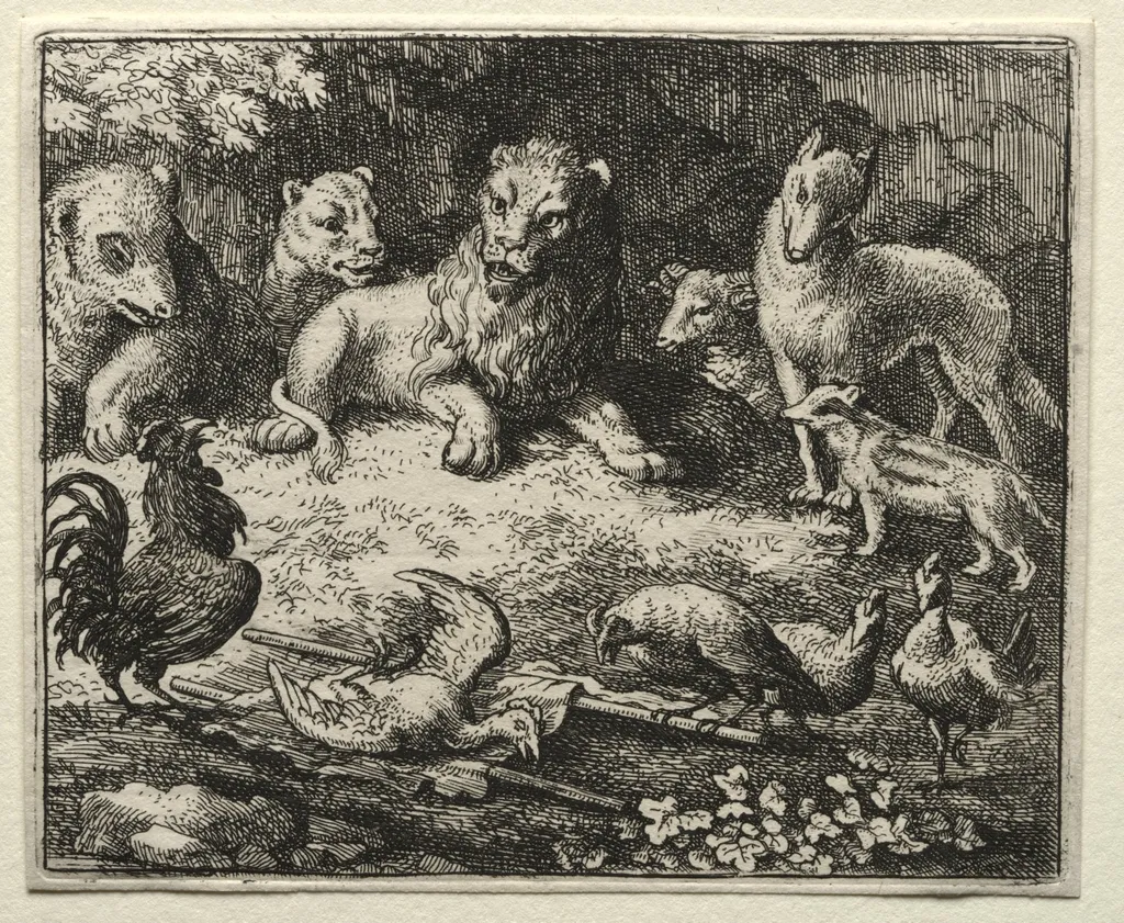 Reynard the Fox: The Complaint of the Cock, by Allart van Everdingen, 1662