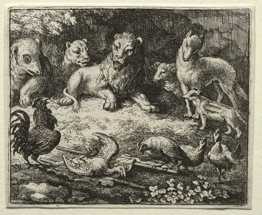 Reynard the Fox: The Complaint of the Cock, by Allart van Everdingen