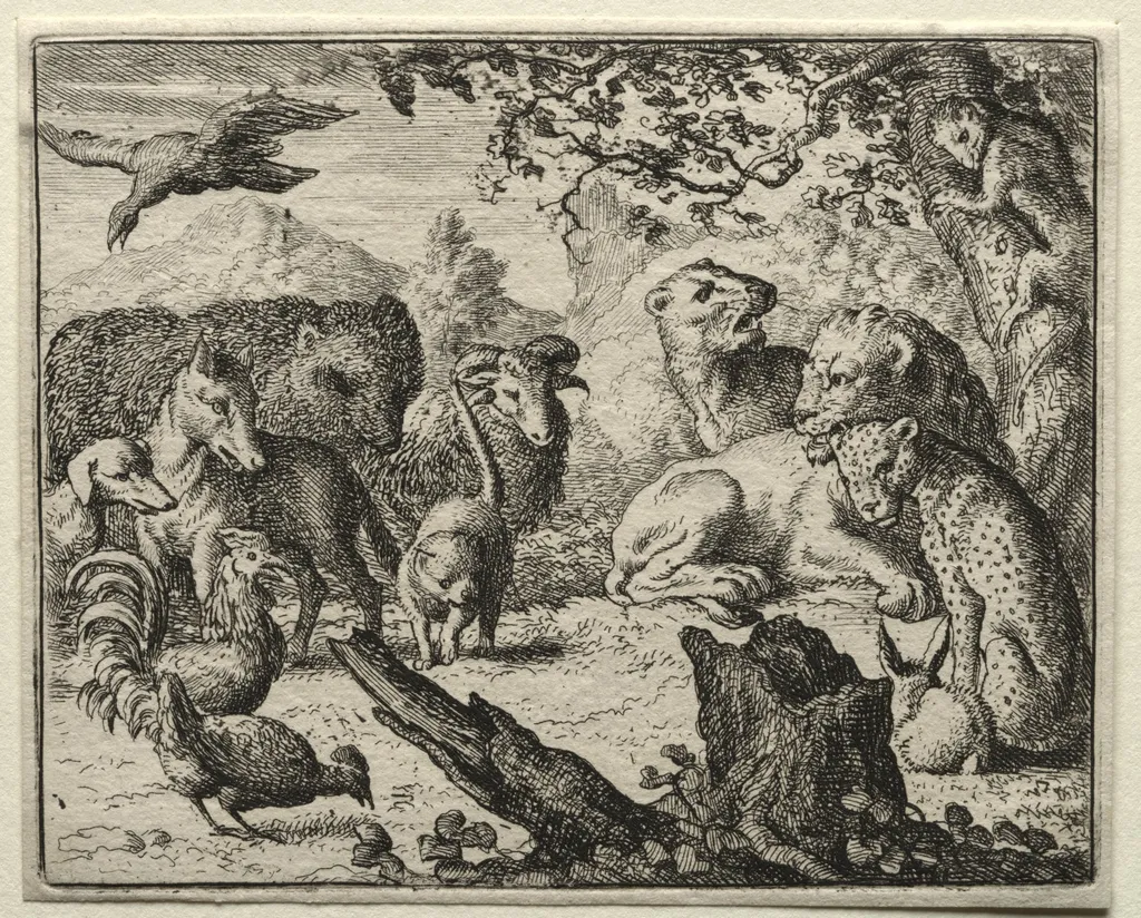 Reynard the Fox: The Lion's Court, by Allart van Everdingen, 1662