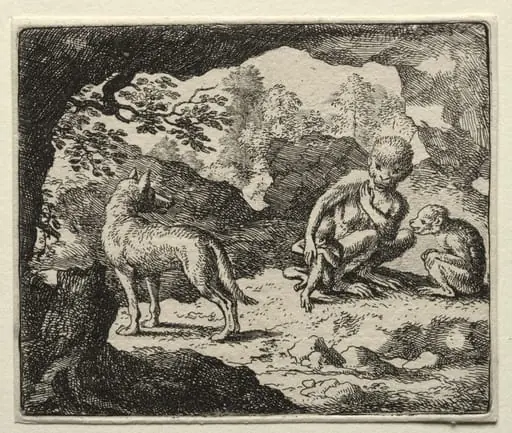 Reynard the Fox: The Wolf in the Monkey's Den, by Allart van Everdingen