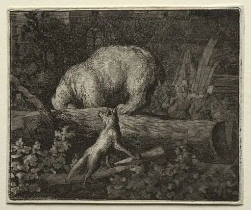 Reynard the Fox: Trapping the Bear, by Allart van Everdingen