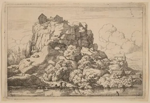 River at the Foot of a High Rock, by Allart van Everdingen