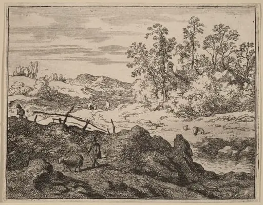 Shepherd with Lamb, by Allart van Everdingen