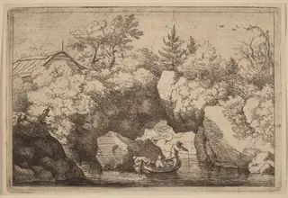 Skiff under a Cleft Rock, by Allart van Everdingen, 1650