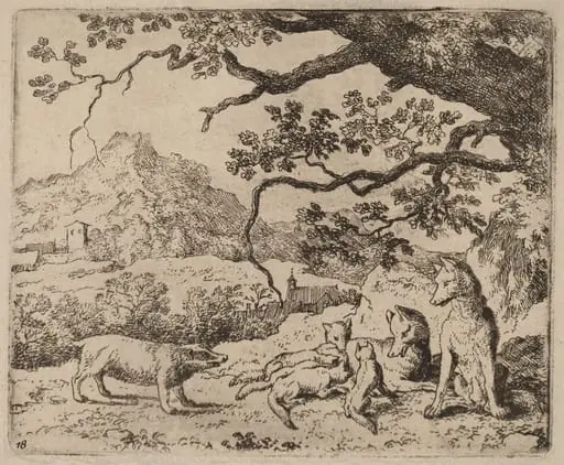 The Badger Sent as Messenger, by Allart van Everdingen