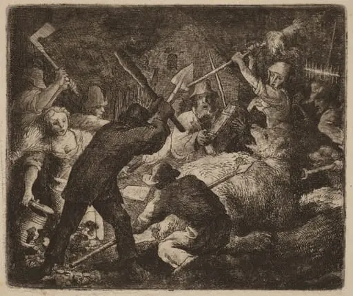 The Bear Assaulted by the Peasants, by Allart van Everdingen