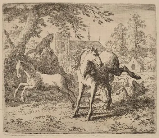 The Mare and the Wolf, by Allart van Everdingen