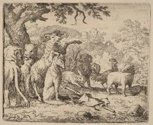 The Ram Blesses Reynard, by Allart van Everdingen