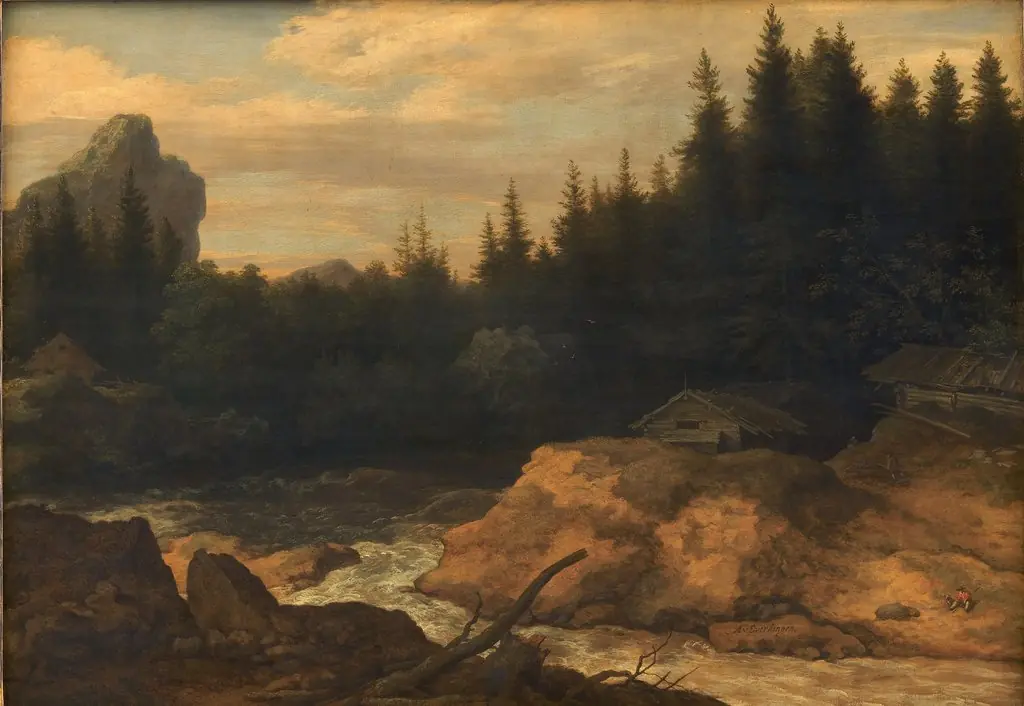 The River in the Pine Forest, by Allart van Everdingen