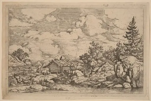 Three Goats at the River, by Allart van Everdingen