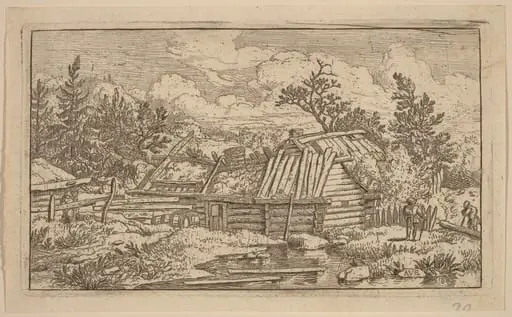 Two Beams Floating in the Water, by Allart van Everdingen