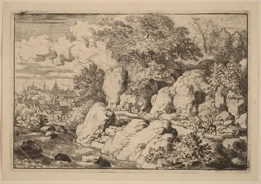 Two Horsemen on a Rocky Path, by Allart van Everdingen