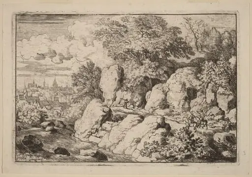 Two Horsemen on a Rocky Path, by Allart van Everdingen